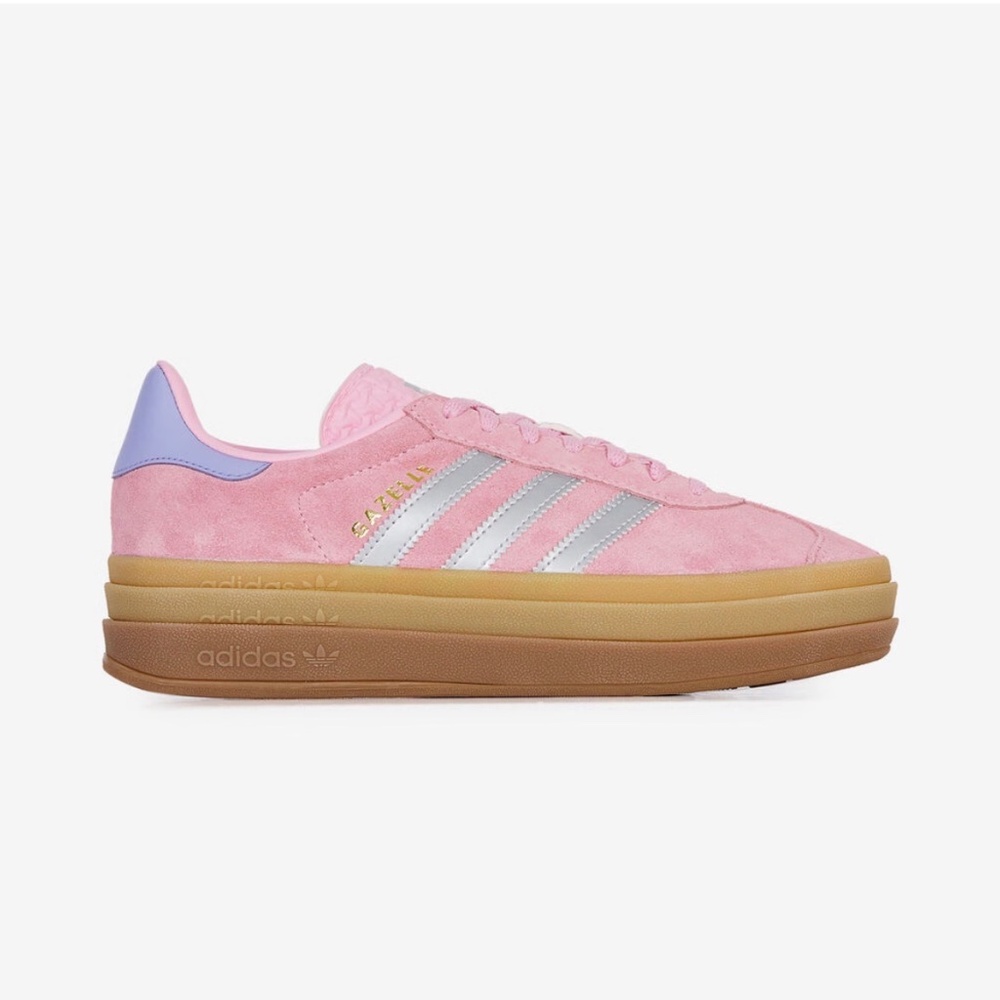Adidas Originals Gazelle Bold Platform True Pink/Silver/Lt Purple - Size 6.5